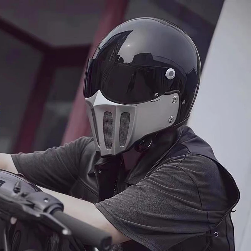 

High strength fiberglass ghost retro full face helmet, For Harley motorcycles and range motorcycle protective helmets