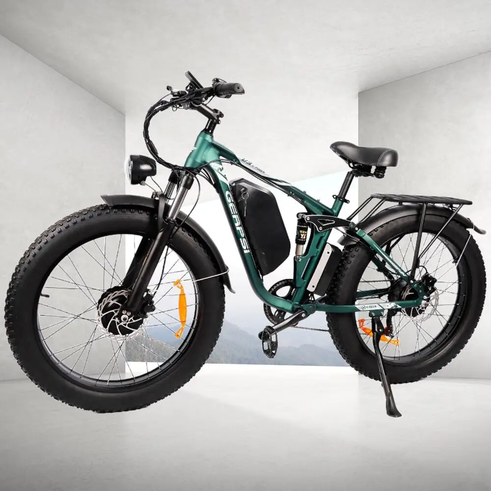 

Adult Electric Motorcycles Bicycle Fat Tire Mountain Bike 40 Miles Commuter Electric Motorcycles Ebike 1500W+1500W Motor