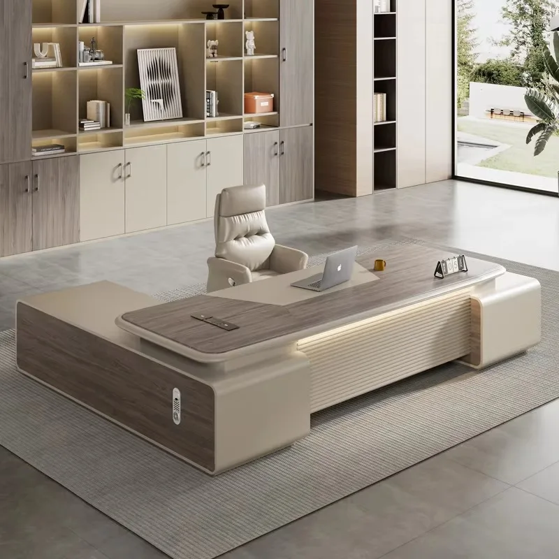 منظم مصمم مكتب تخزين مكتب أدراج تنفيذية حديثة مكتب كمبيوتر قائم دراسة أثاث خشبي Escritorio Oficina #5