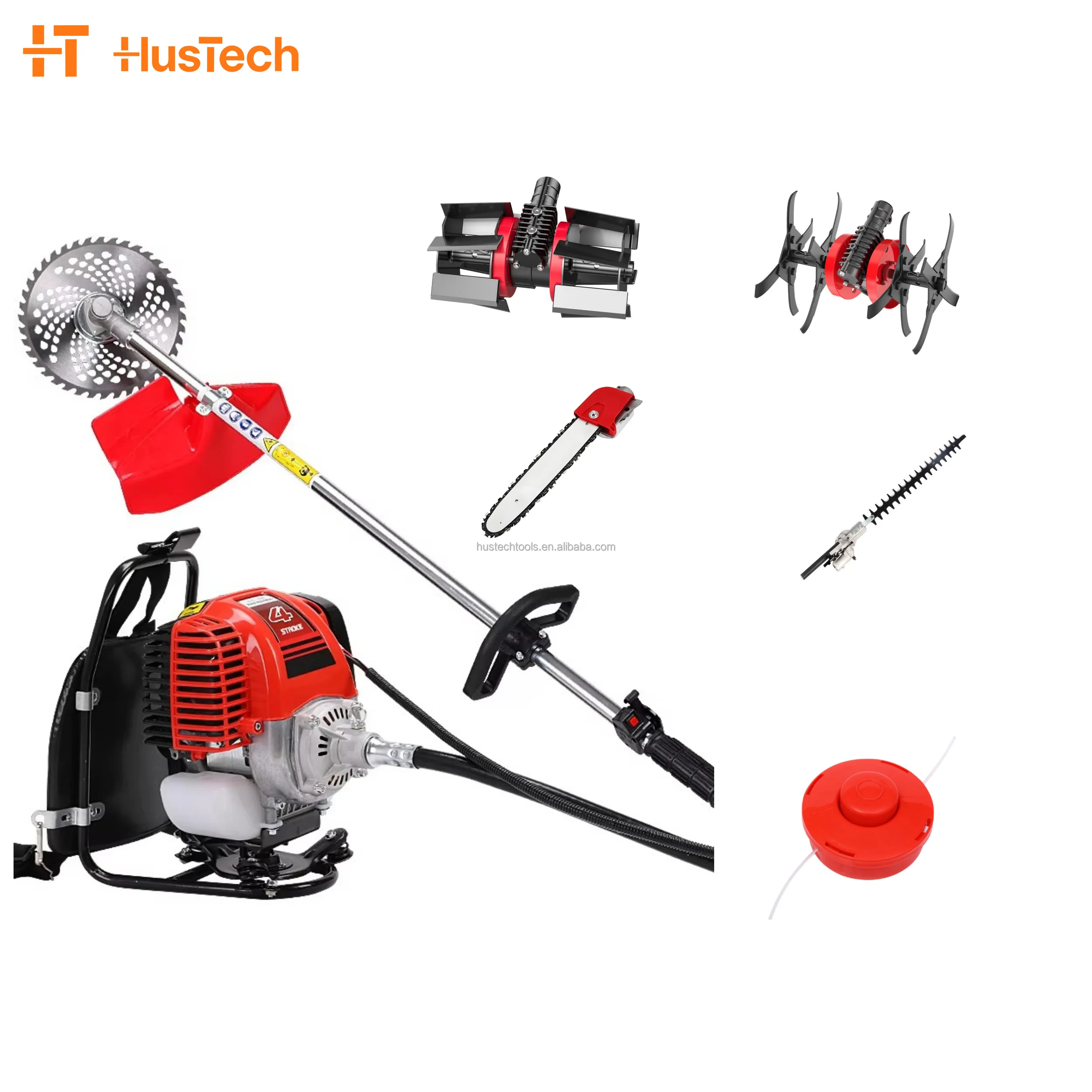 Desbrozadora Profesional a Gasolina con Sistema Antivibración, Ancho de Corte de 250 mm, Cilindrada de 35-58 cc