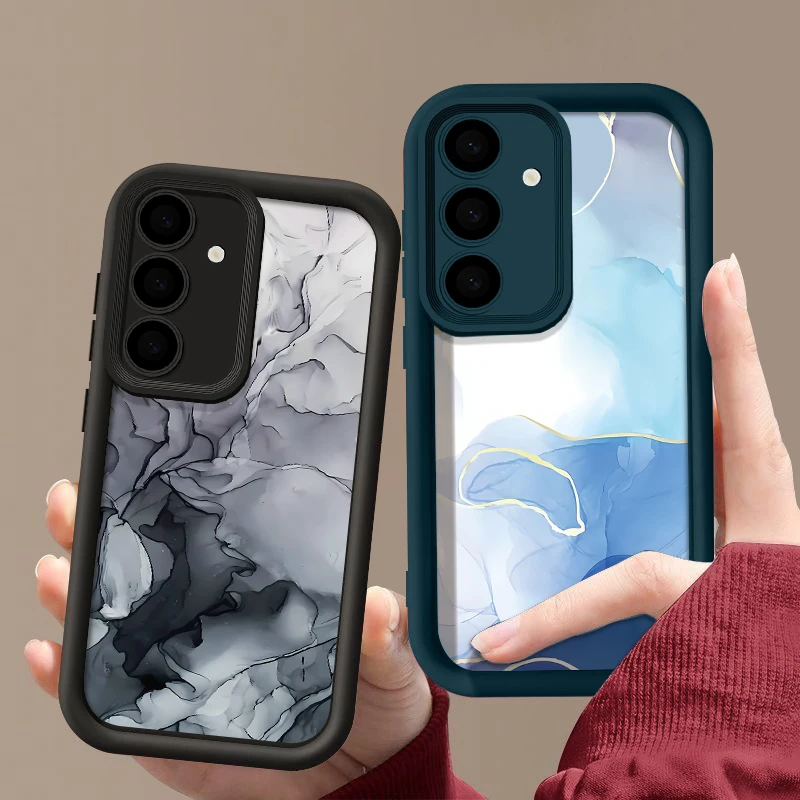 Etui na telefon z marmurowym wzorem do Samsung Galaxy S24 S23 S22 Ultra Plus S21 S23 FE A55 A54 A53 5G Wstrząsoodporna miękka silikonowa osłona TPU — zdjęcie 3