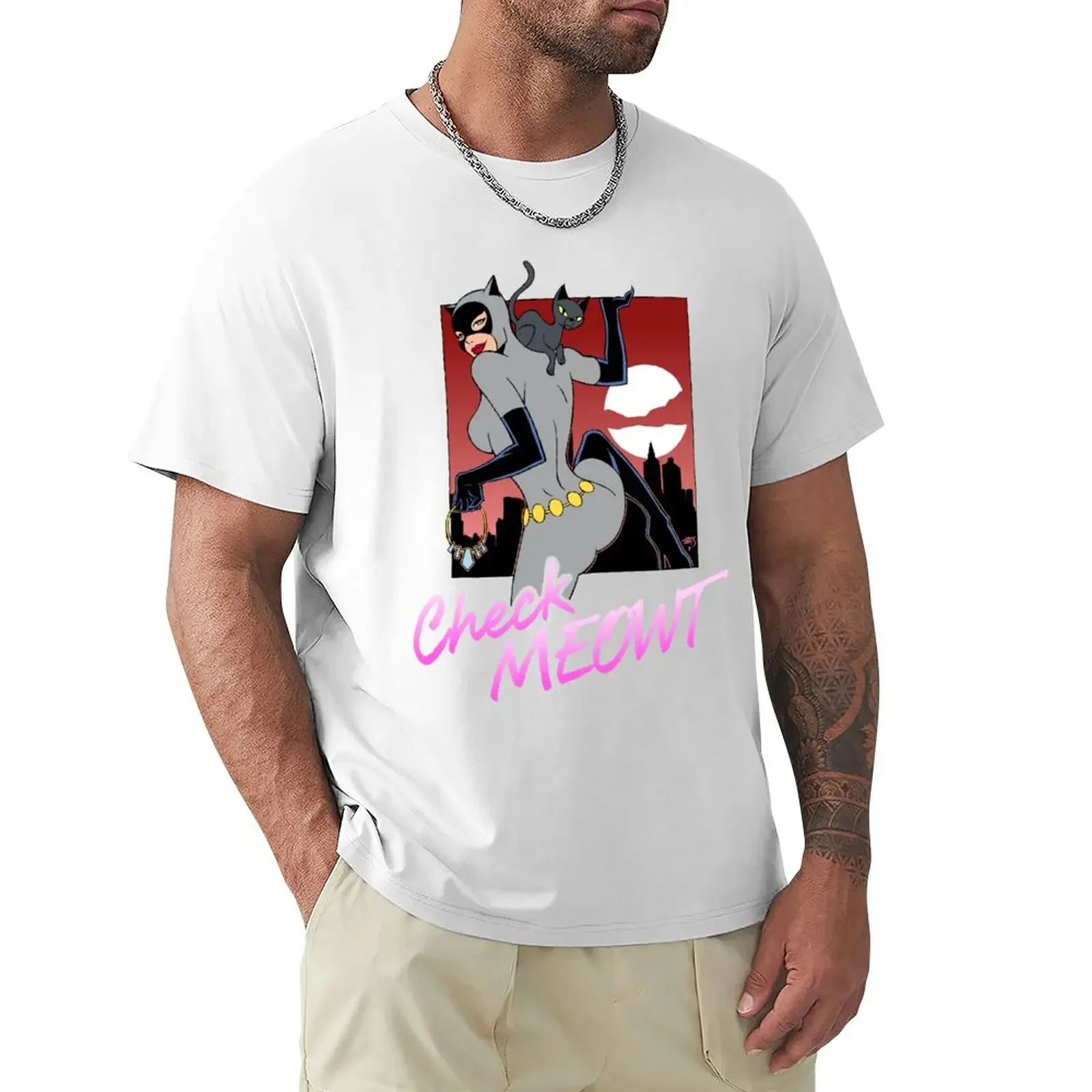 Check MEOWt T-Shirt Short sleeve tee sports fans plus sizes mens white t shirts sweat tops mens cotton t shirts