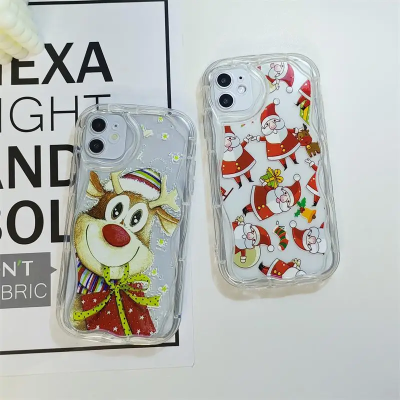 New Year Case For Infinix Hot  30i 20i 20 4G 12 30 9 Play Smart 7 6 HD Plus Christmas Gift Santa Claus Silicone Phone Cover