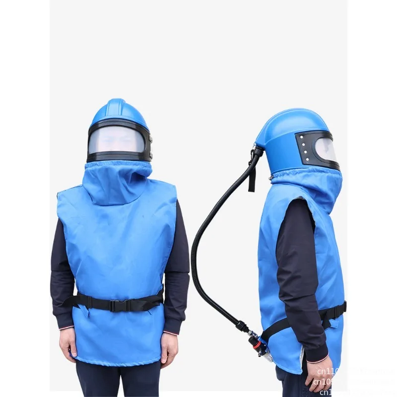 Air Conditioning Type Oxygen Sandblasting Helmet Sandblasting Cap Siamese Split Sandblasting Activated Carbon Filter Thermostat