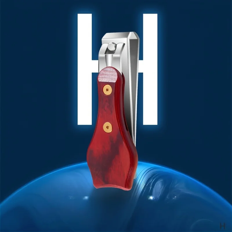 가정용 단일 손톱깎이, 나무 손잡이 질감, 휴대용 날카로운 다목적 손톱깎이