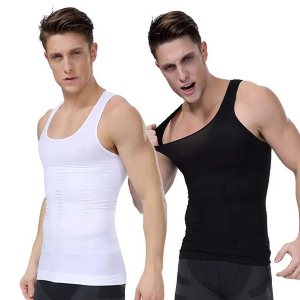 البطن التعاقد محدد شكل الجسم سترة الرجال مرونة رقيقة البطن تحكم الملابس الداخلية بروتيل للتنحيف الملابس الداخلية مدرب خصر تانك الأعلى
