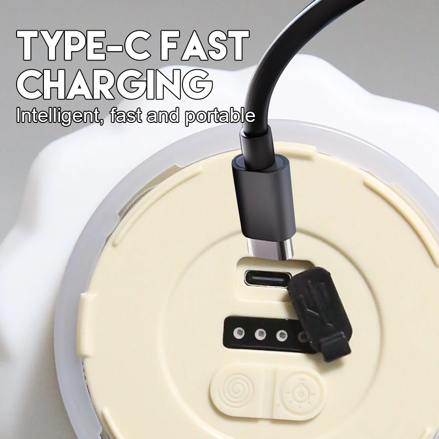 1800mah LED شجرة عيد الميلاد مصباح سيليكون النوم مصباح مضاءة مع 10 متر تخزين سلسلة ضوء USB قابلة للشحن مع هوك للأطفال