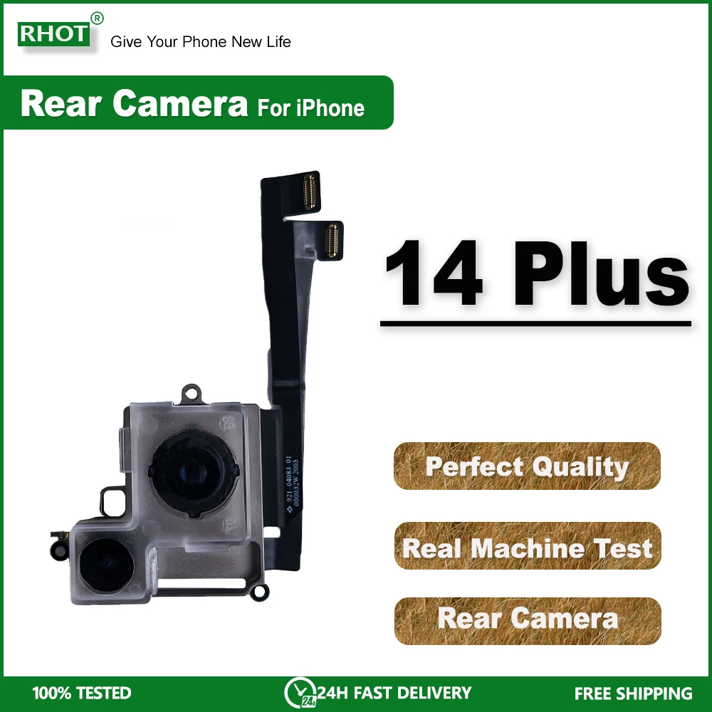 

100% Real Machine Test Rear Camera For iPhone 14 Plus Back Camera Rear Main Lens Flex Cable Camera For iphone 14 Plus Camera