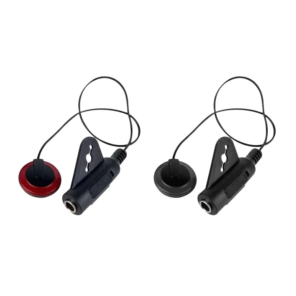 

2 Pcs Pickup Acoustic Guitar Transducer No Punching Electric Abs Accessory for Sound Hole Plastic Musical Instrument