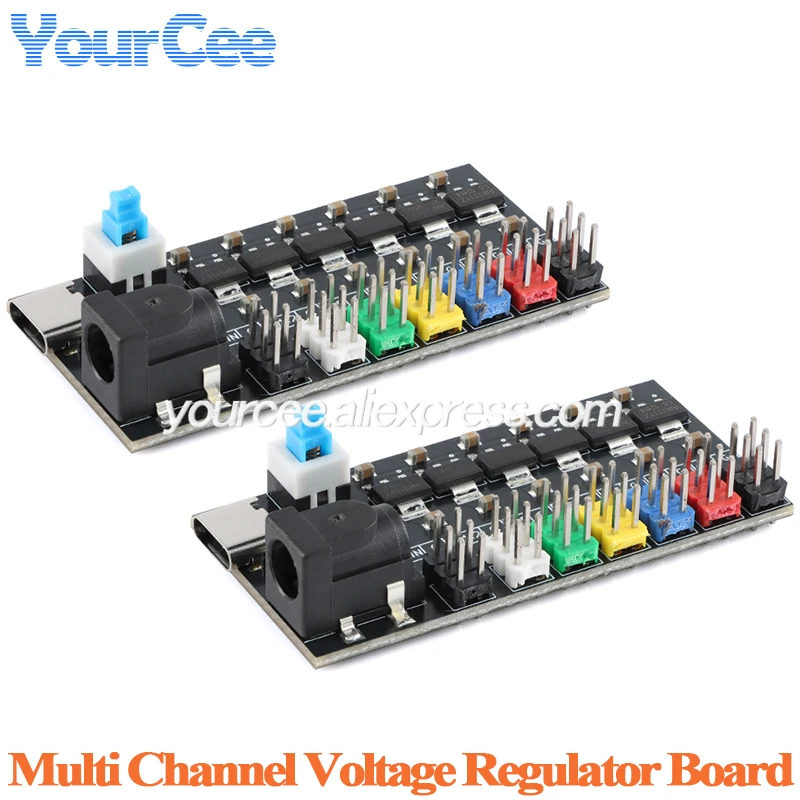 AMS1117 LM7805 Multi Channel Way Voltage Regulator Convertor Board Power Module Type-C AMS1117-1.2V/1.5V/1.8V/2.5V/3.3V/5.0V