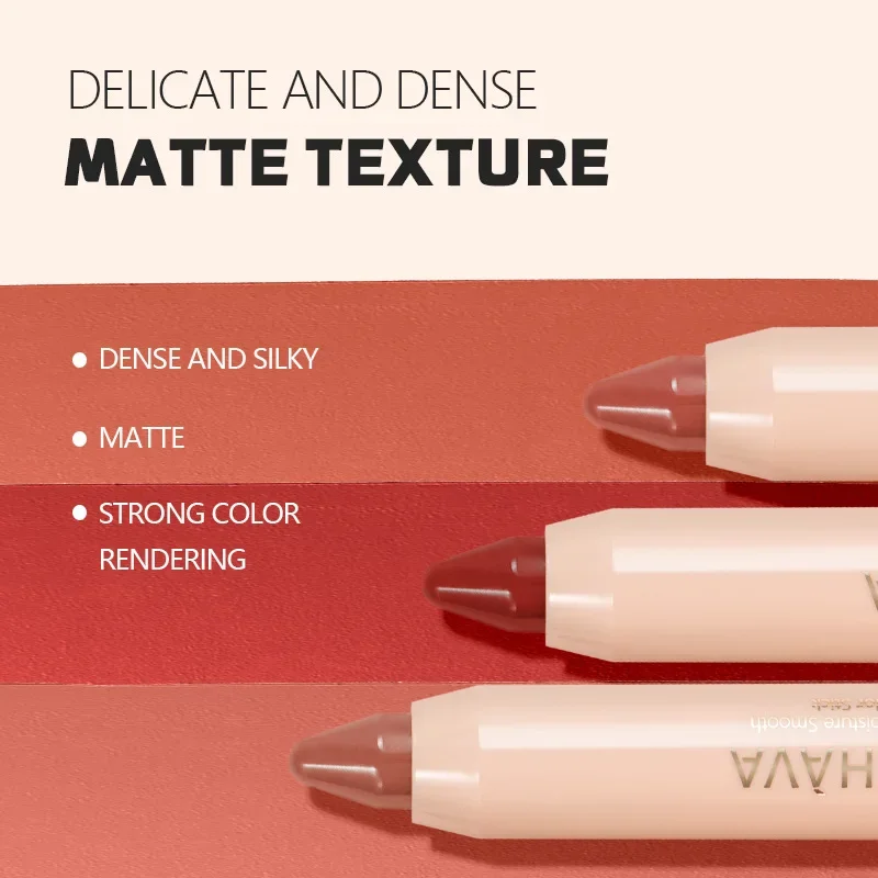 คุณภาพสูง Matte Nude สีแดงลิปสติก Lip Liner ดินสอ Contour Tint Labial แต่งหน้ากันน้ํา Non-sticky Lip Stick Lipliner ปากกา