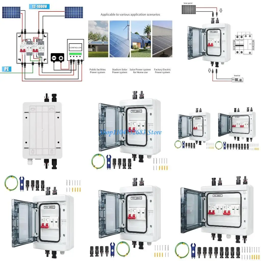 

Y6GD Waterproof Electrical Distribution Box With Circuits breaker Solar Disconnects Switches Combiner Box Easy to Installation