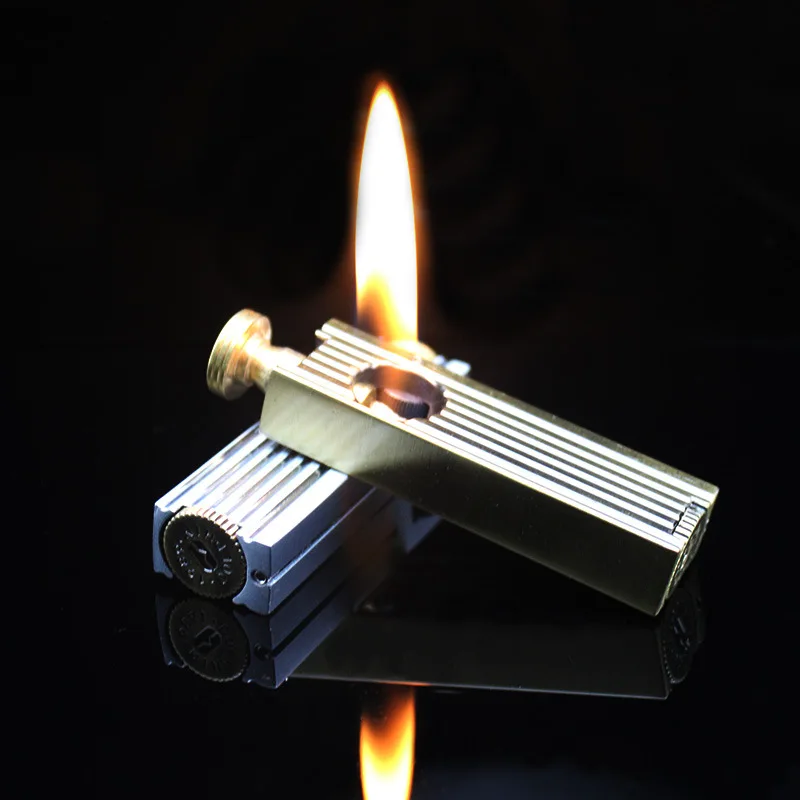 Slijpschijf Torch Vuursteentje Metalen Vintage Gratis Fire Kerosine Olie Pijp Compact Aansteker Winddicht Gadgets Voor Mannen