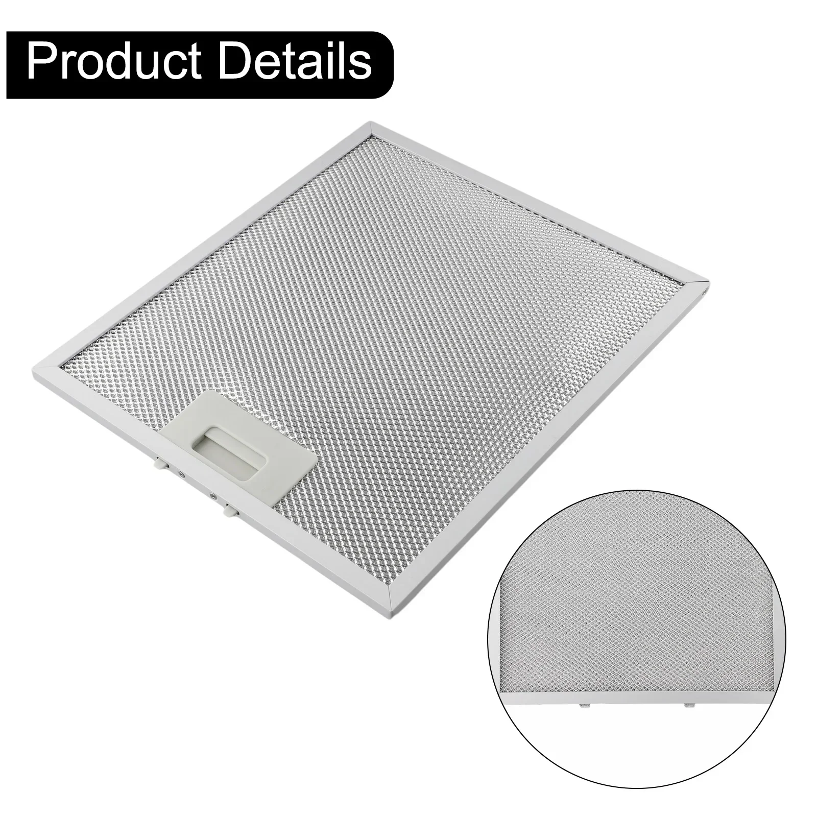 2Pcs Silver Cooker Hood Filter Metal Mesh Extractor Vent Filter 305*267*9mm For Home Kitchen Range Hood Accessories