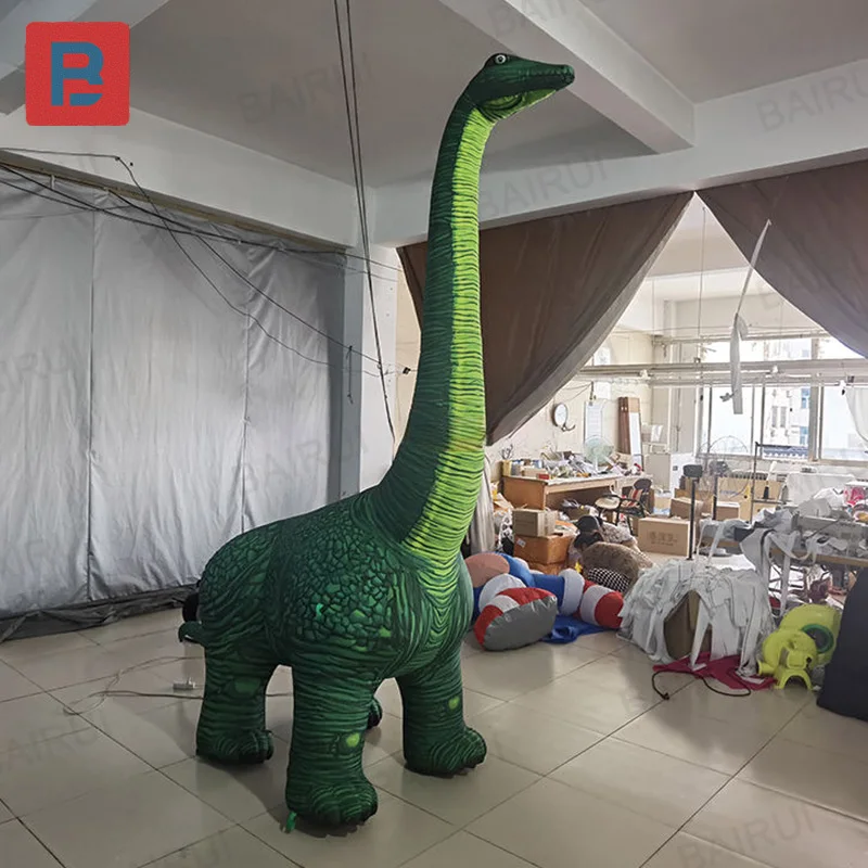 Inflatable dinosaurs, realistic animal air models with blowers, outdoor shopping mall event decoration props