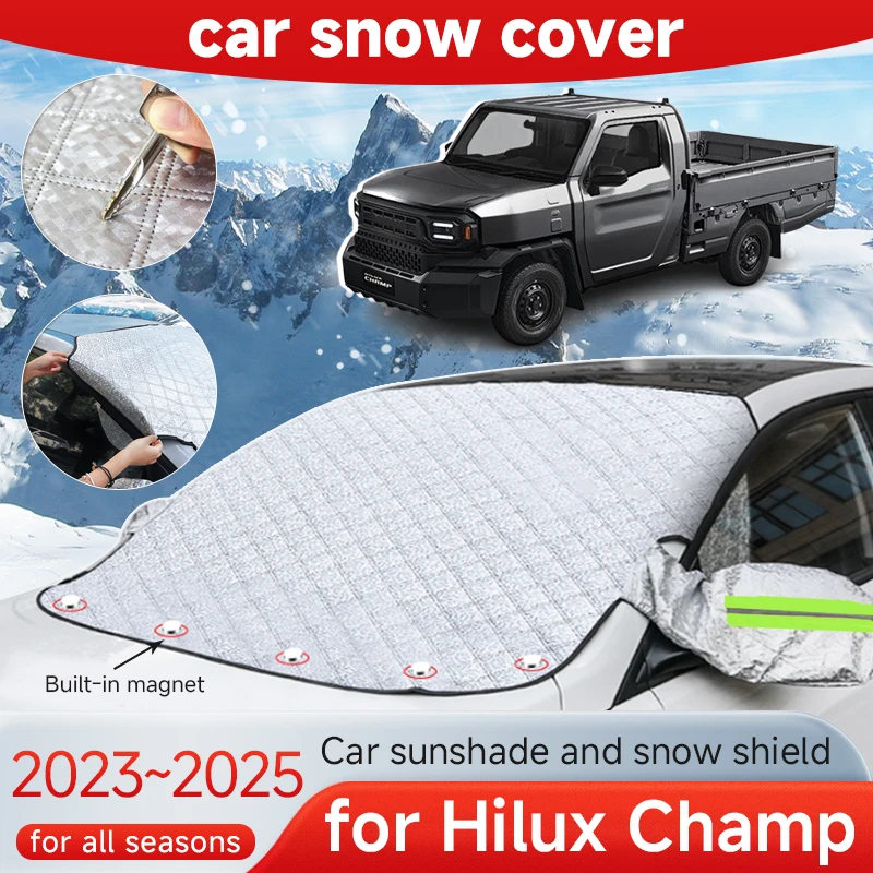 Car Snow Shield Cover for Toyota Hilux Champ AN110 AN120 Hilux Rangga Tamaraw Stout 2023 2024 2025 Car Window Winter Accessories