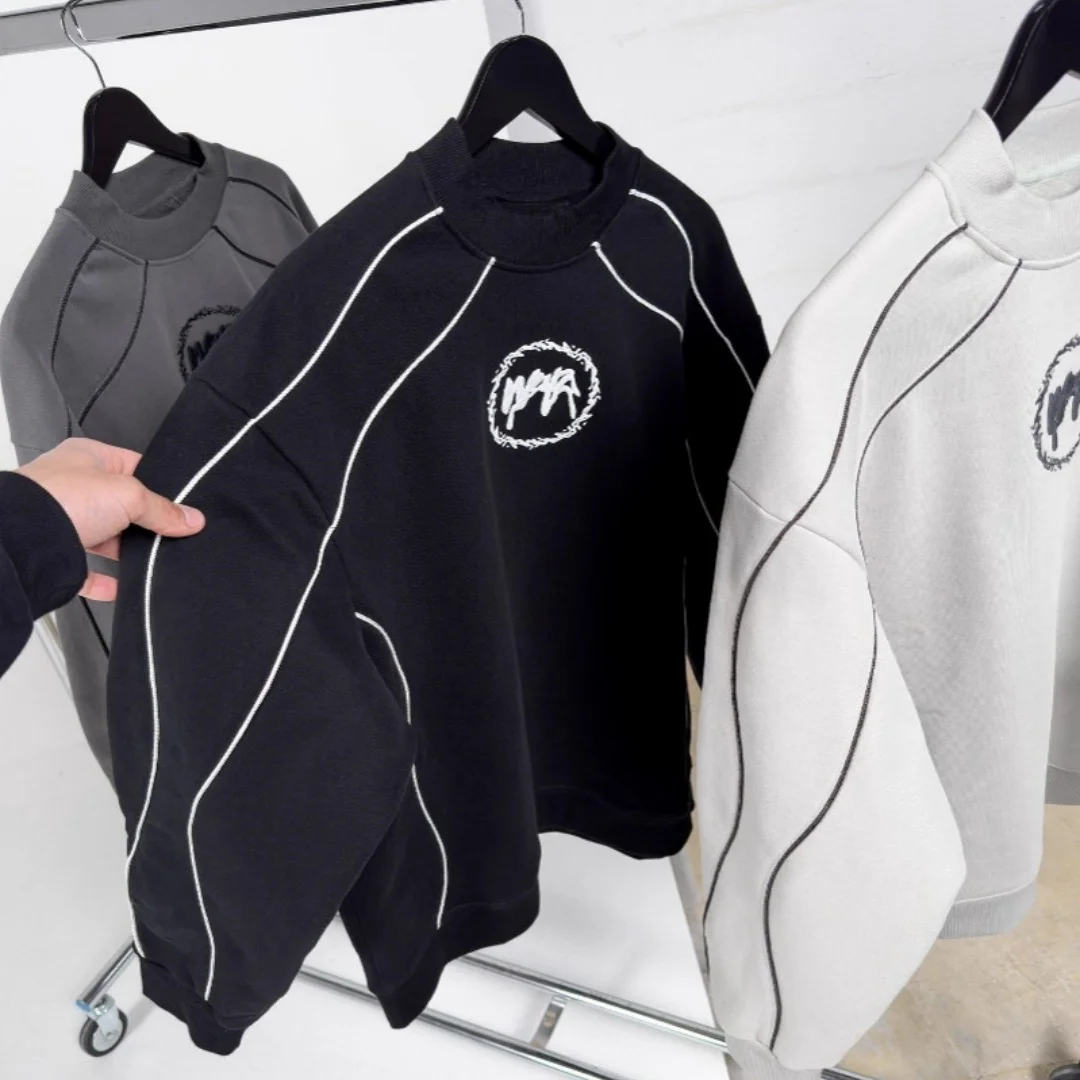 Light Gray Black Crop Top Sweater O Neck Long Sleeve Slim Knit Y2K Retro Womens Fashion Essential