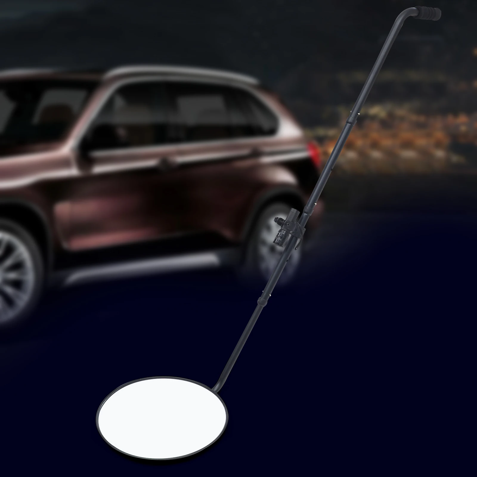 

12 inch Car Under Vehicle Inspection Mirror Security Mirror Wheel w/ LED Light