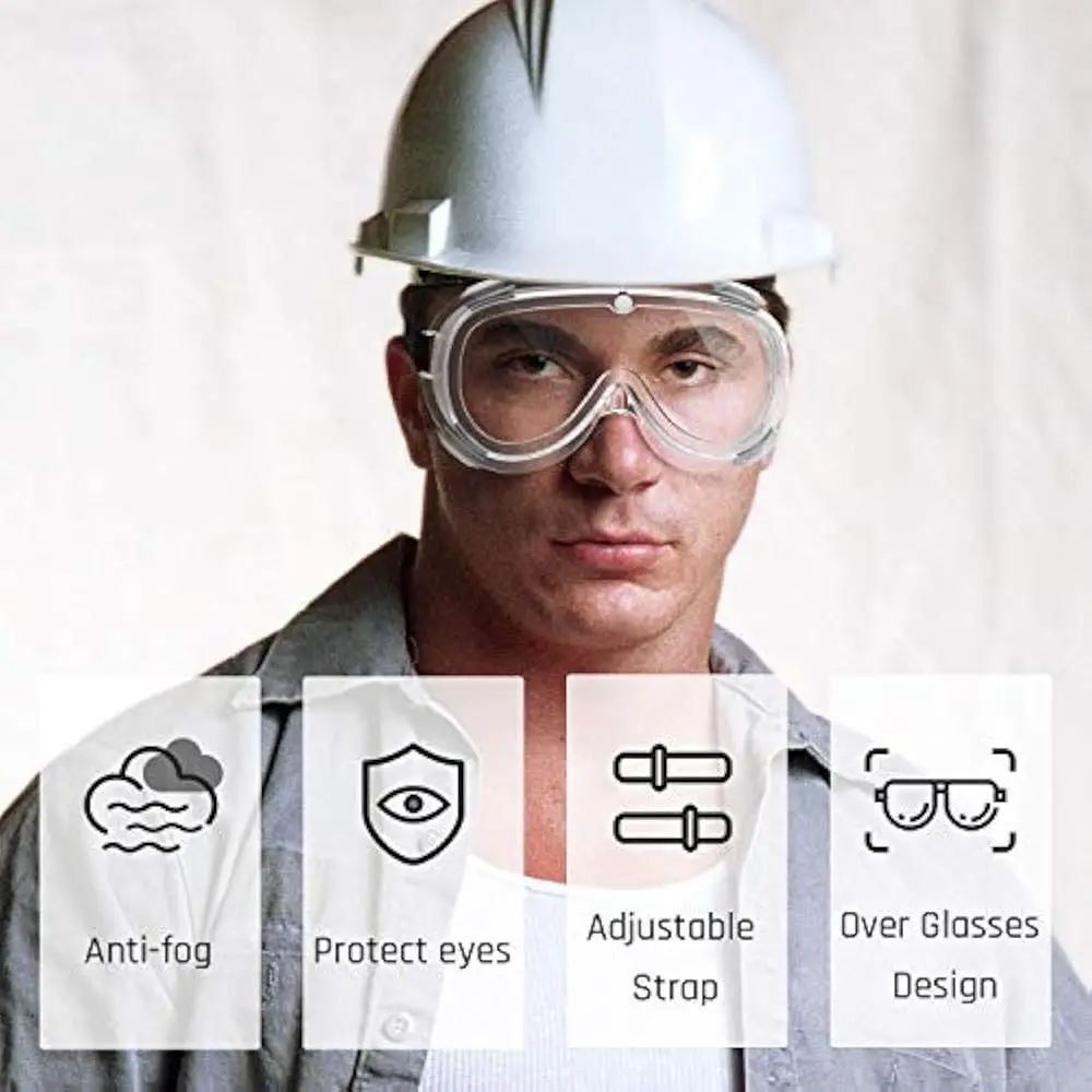 Anti Fog Windproof Motorcycle Glasses Safety Goggles Dust Proof Work Glasses for Riding Industrial Water Park Outdoor