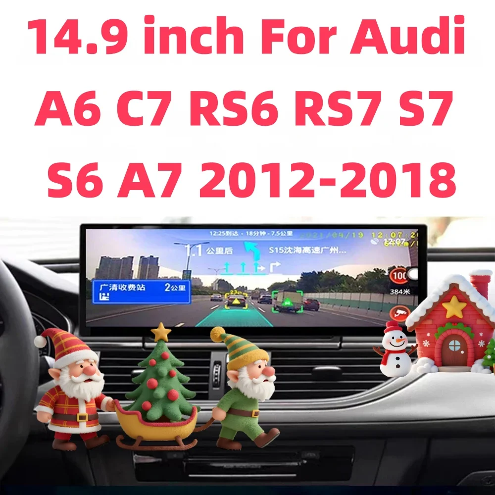 

Android Auto Bluetooth Radio Carplay для Audi A6 C7 RS6 RS7 S7 S6 A7 2012-2018 Мультимедийный видеоплеер GPS-навигация 14,9 дюйма