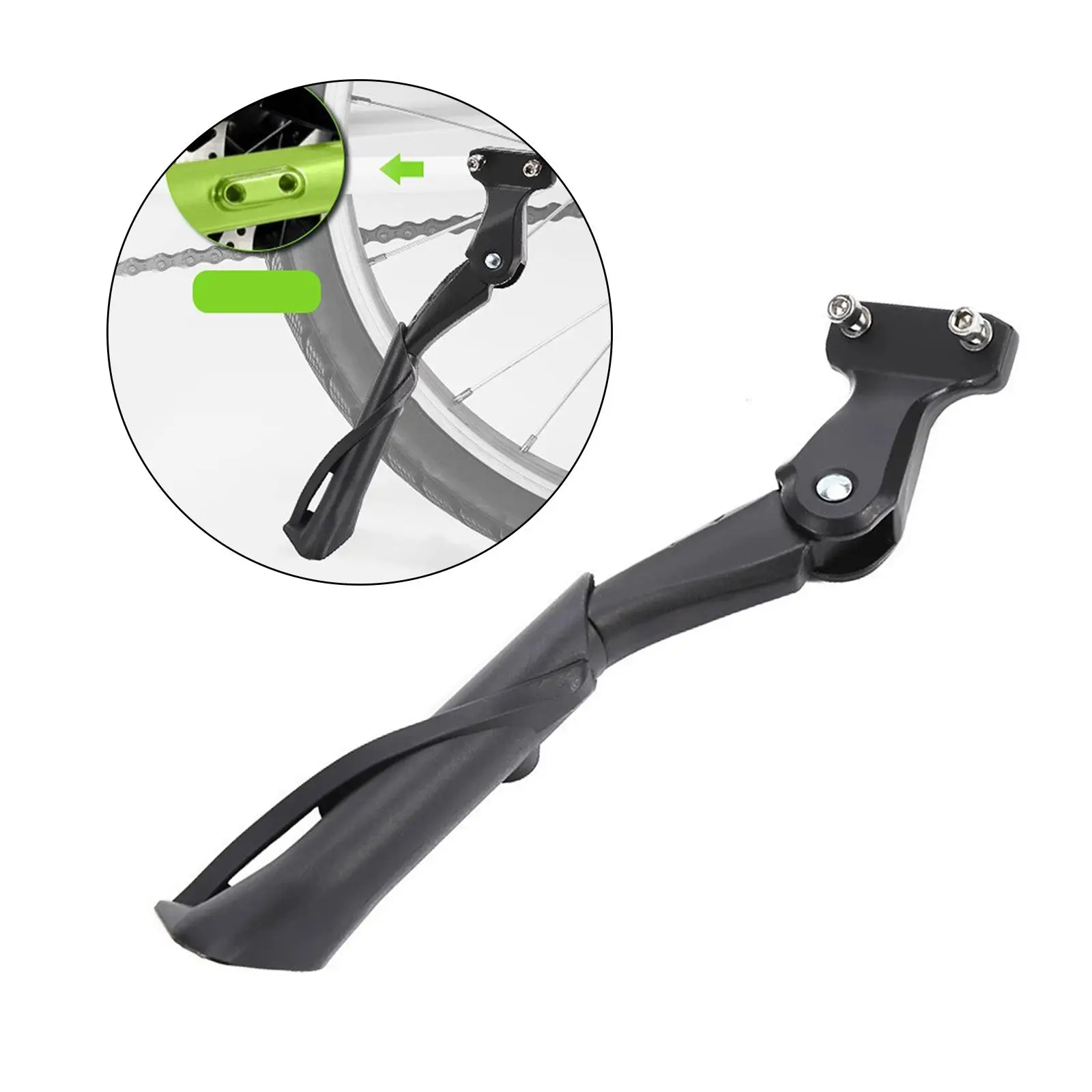 Bikes Kickstand Adjustable Height Non Slip Rear Easily Install Rear Mount Foot Brace for 24~29 inch Mountain Bike Adults Bike