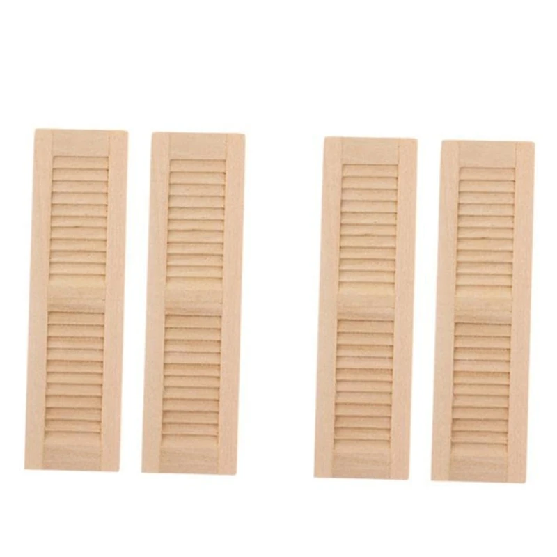 Miniature Window Blinds 1/12 Doll House Accessory Realistic Shutters Model Craft Project Display Modern Decoration L8RB
