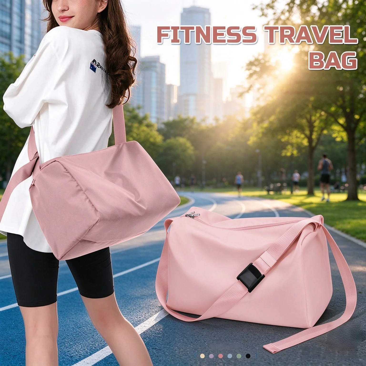 Sports Bag for Women Crossbody Bag Gym Bag Ladies, Large Capacity Dry Wet Separation Sports Bag Travel Bag Carry-on or Weekend