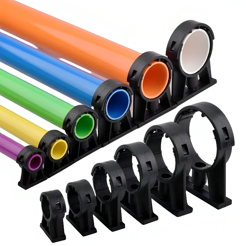 1/3/5Pcs PVC Pipe Clamp 20~63mm Buckle Type U-shaped Pipe Clamp Aquarium Pipeline Fixed Clip Fish Tank Pipe Buckle Clip Fittings