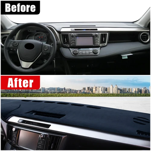 Imagen 2 del producto Para Toyota RAV4 XA40 2013 2014 2015 2016 2017 2018 RAV 4 cubierta de salpicadero de coche alfombrilla parasol Anti-UV Pad Accesorios