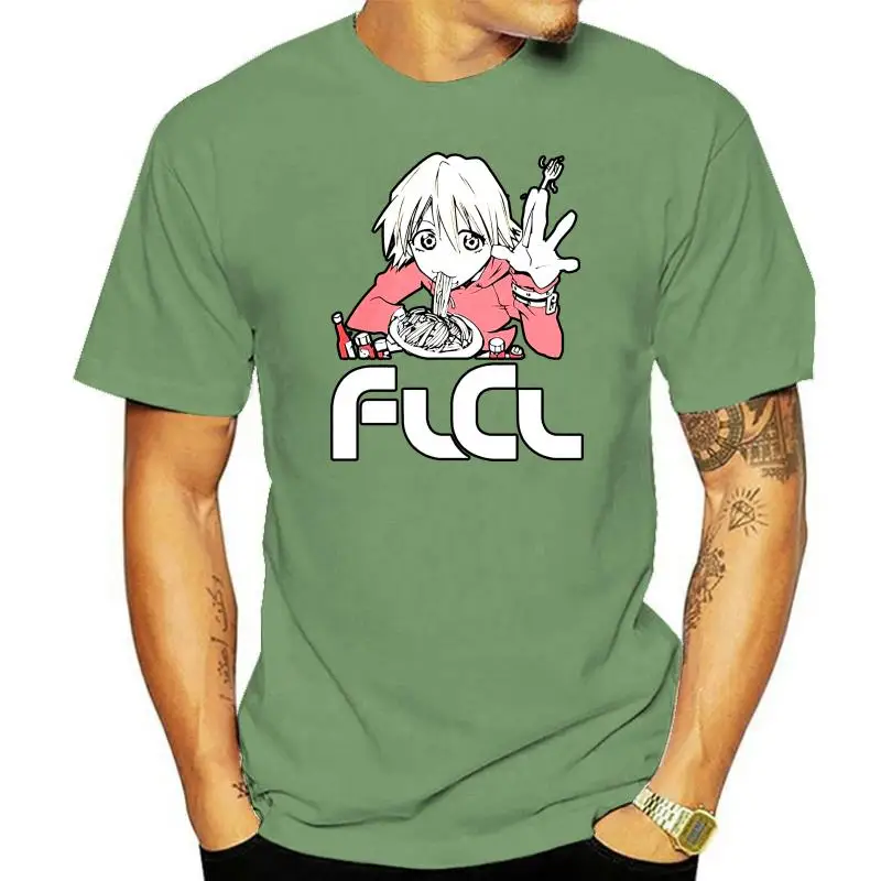 Best New Fooly Cooly FLCL Haruhara Haruko Anime Japanese Men Black T Shirt