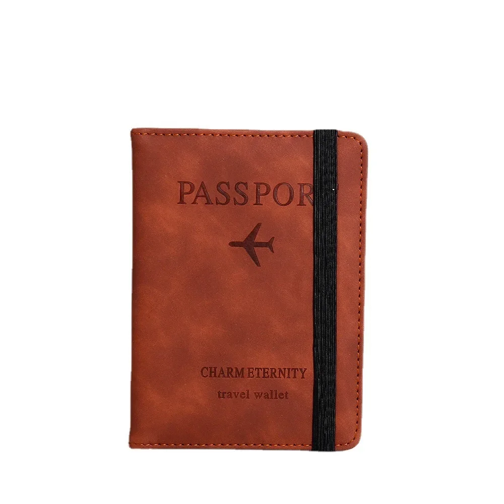 

RFID Vintage Business Passport Covers Holder Multi-Function ID Bank Card PU Leather Wallet Case Travel Accessories