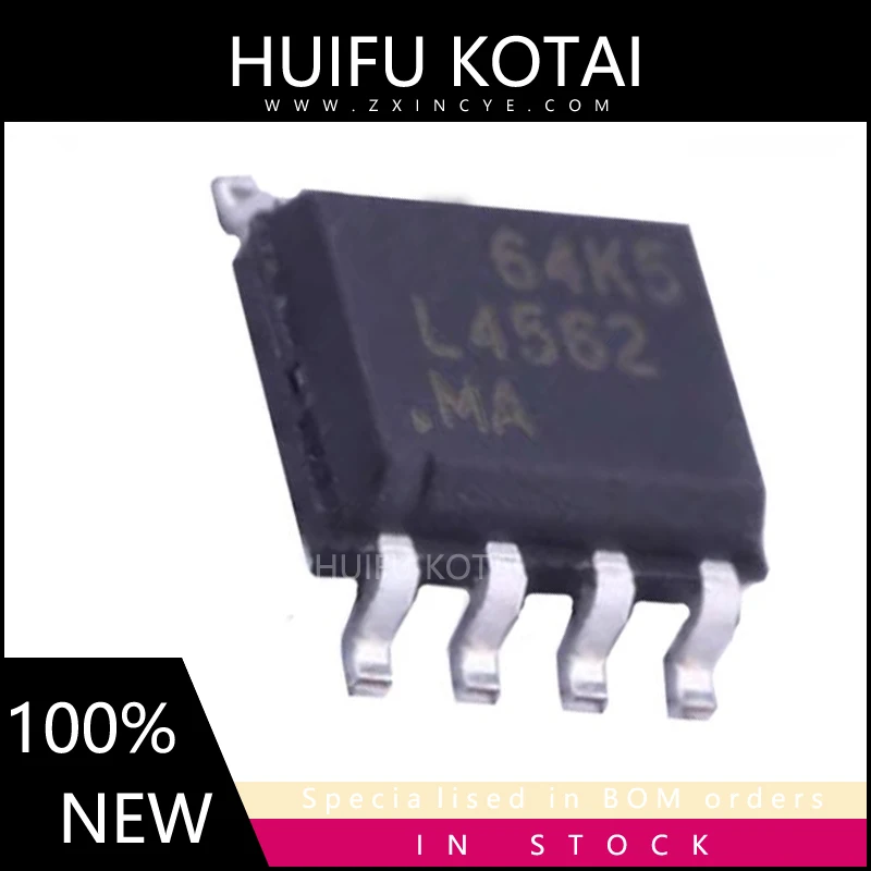 5PCS  LM4562MAX/NOPB LM4562MA L4562MA SOIC-8   New Spot Inventory