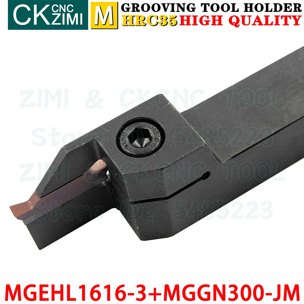 MGEHL1616-3 MGEHL 1616 3mm Portaherramientas de ranurado Soporte ranurado de corte + MGGN300-JM MGGN 300 Insertos de carburo Insertos de ranurado Herramientas Herramientas de corte de torneado CNC