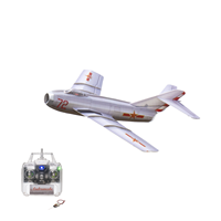 Mig-15 30mm EDF Jet RC Plane w/Gyro Stabilizer, 3CH DIY Kit with Transmitter for Beginner Aerobatic Flight Training