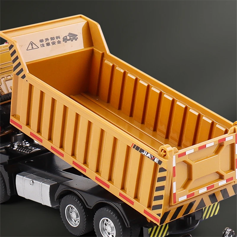 1/50 City Heavy Tipper Truck Model Diecasts Metal Toy Slag Coal Mine Transport Vehicles Car Model Sound and Light Childrens Gift