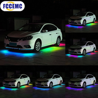 Symphony LED Car Underglow Light Strip Backlight 12V RGB APP Remote Voice Control Auto Decorative Atmosphere Underbody Neon Lamp