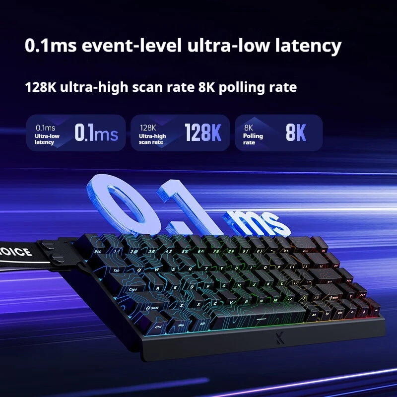 MCHOSE ACE68 Pro Wired Mechanical Keyboard Magnetic Switch 8k Polling Rate Rt0.01 Hot Swap Esports Customized Gaming Keyboard