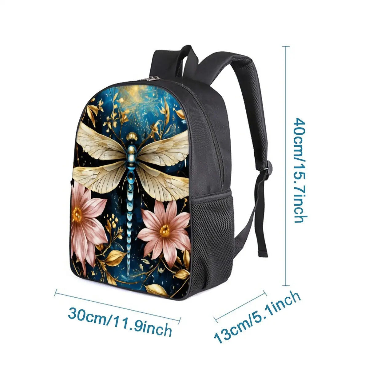 Sketch Dragonfly Print Single Layer Backpack Simple Style for Boys/Girls Children Best Gifts 2D Flat Cartoon School Bags