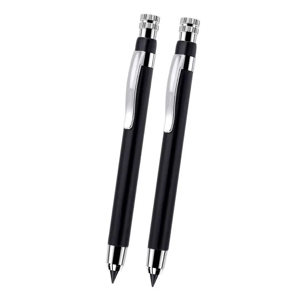 High Quality Metal Mechanical Pencil 5.6mm with Pen Clip Automatic Pencil Heavy-Duty Sketch Pencil Shading & Manga Drawing
