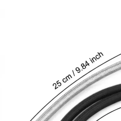 59 Inch G1/2 Kitchen Faucet Replacement Hose Pull Down Style 360 Rotation Black Nylon Construction Stainless Steel Fittings