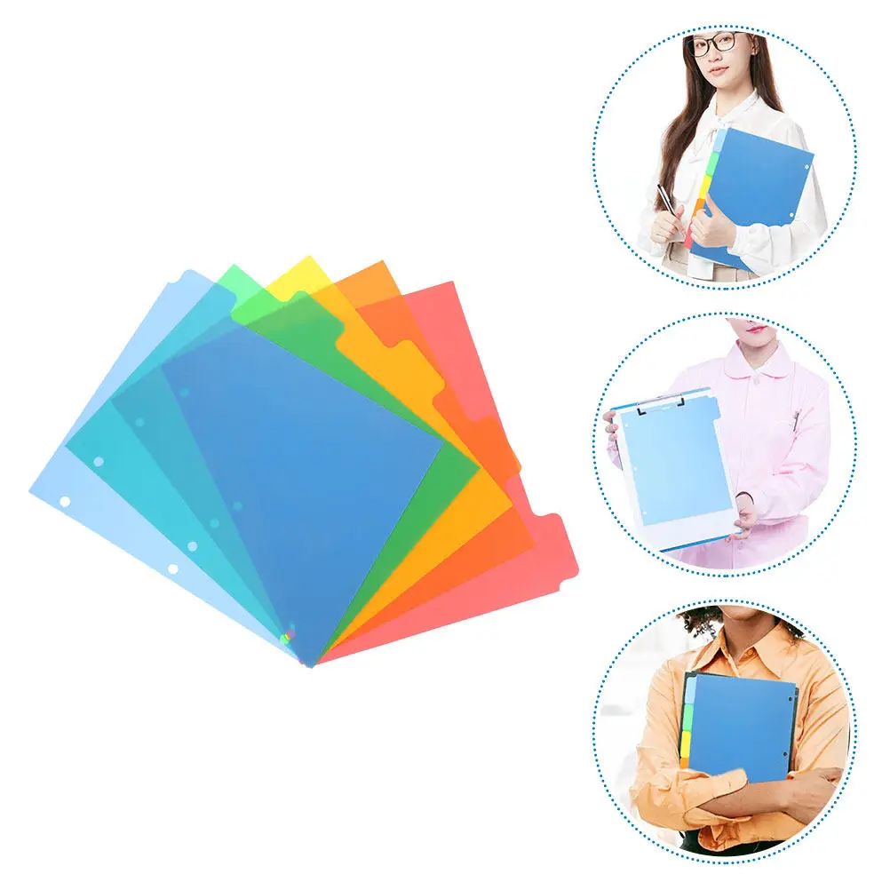 

10Pcs Index Divider Pages Creative Binder Tabs for Notebook File Organizer Quick Reference Colored Classification Sheets