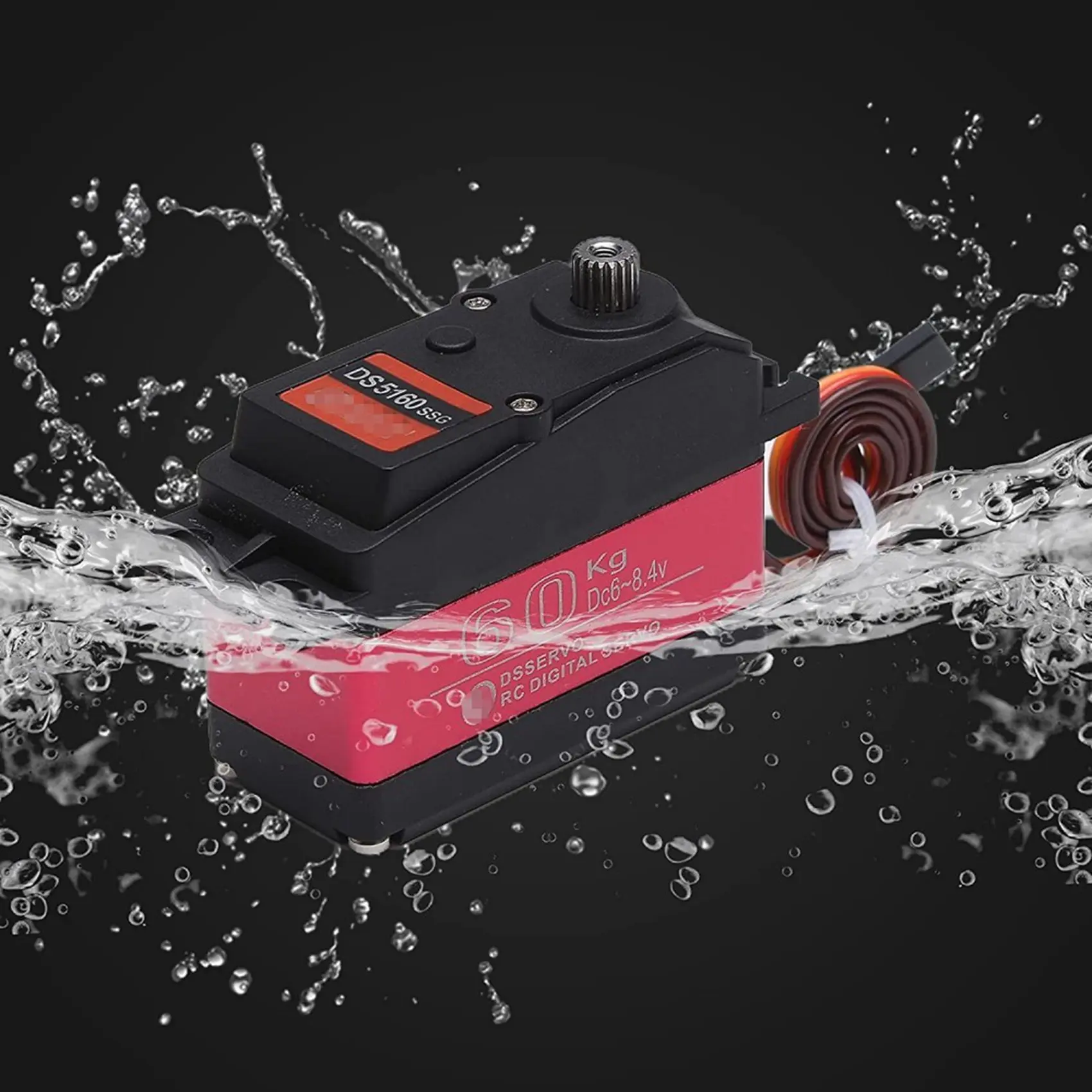 A04F-2X couple élevé étanche 60Kg 180 °   Servo numérique à engrenage métallique DS5160, pour voiture Robot RC 1/6 Axial SCX6 1/5 Redcat HPI Baja
