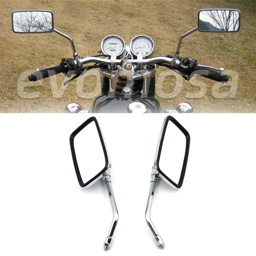 Motorcycle Modified Square Rearview Handlebar Mirror for Honda Shadow VT VT1100 VT750 VT600 VF750 Magna 750 ATV Scooter Parts