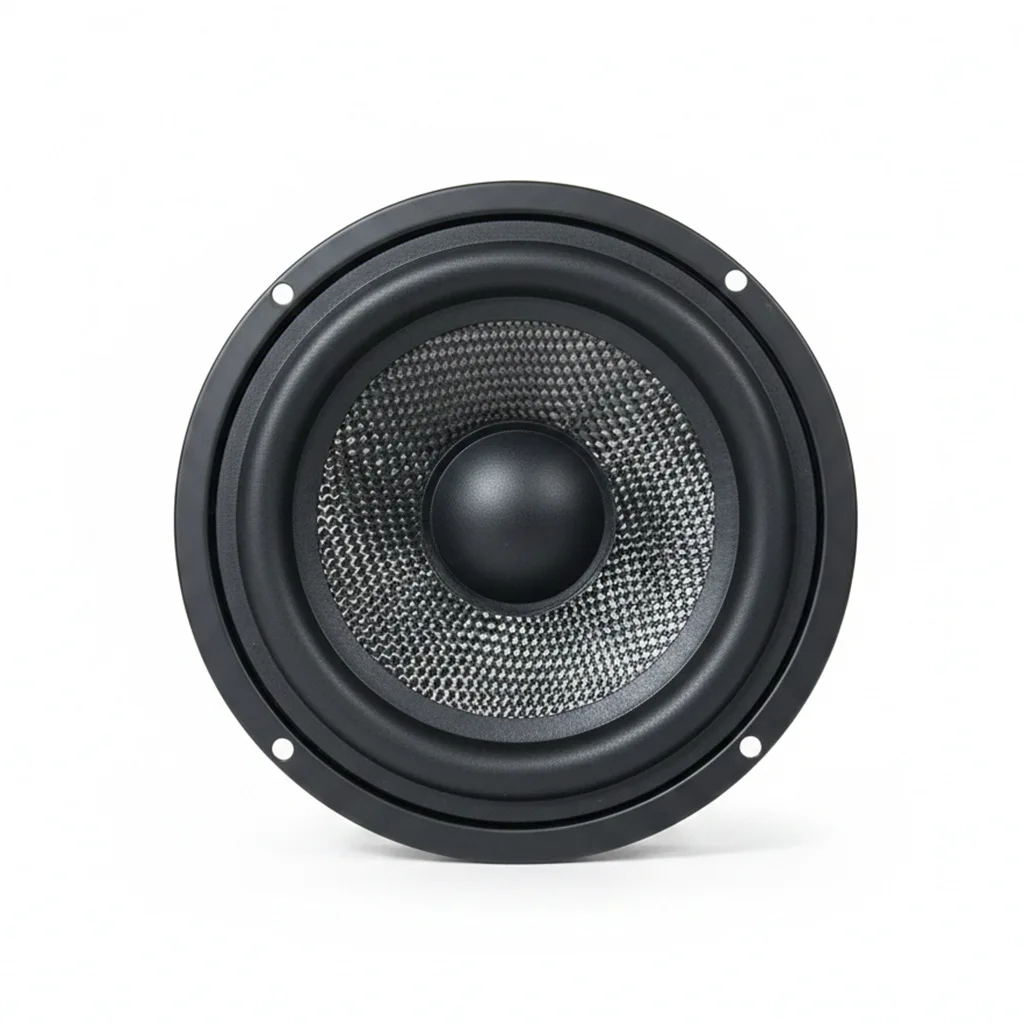 MW Audio 2 Stück 5,25" Auto-Tieftöner 50W 4/8 Ohm, Fiberglas-Membran 25mm Schwingspule Bass-Treiber – Detail 2