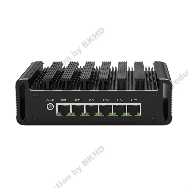 IKuaiOS G31 1264 N100 Fanless Firewall Router Mini Server 6x2.5G i226 Compatible with Pfsense Ubuntu 1264NP-6L