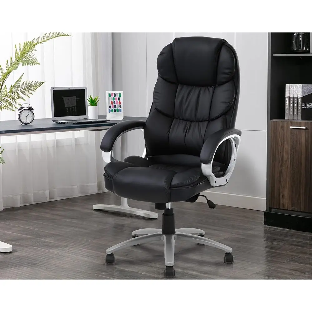 

Ergonomic Oice Chair, PU Leather High Back Oice Chairs with Wheels and Arms, Adjustable Height Comortable Executive Chair Home