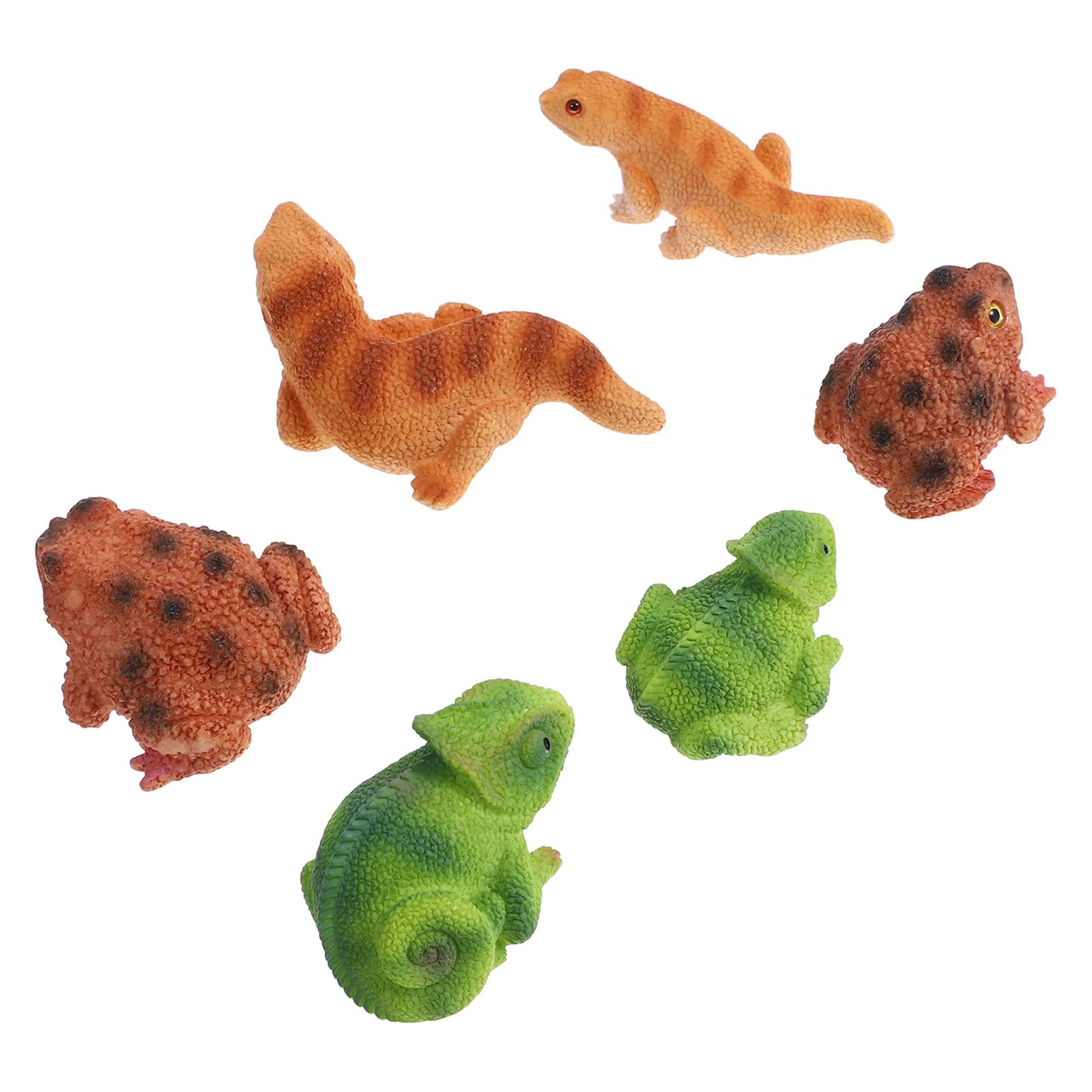 

6pcs Miniature Animal Figurines Resin Micro Landscape Decorative Accessories Dashboard Statue Gardening Ornament