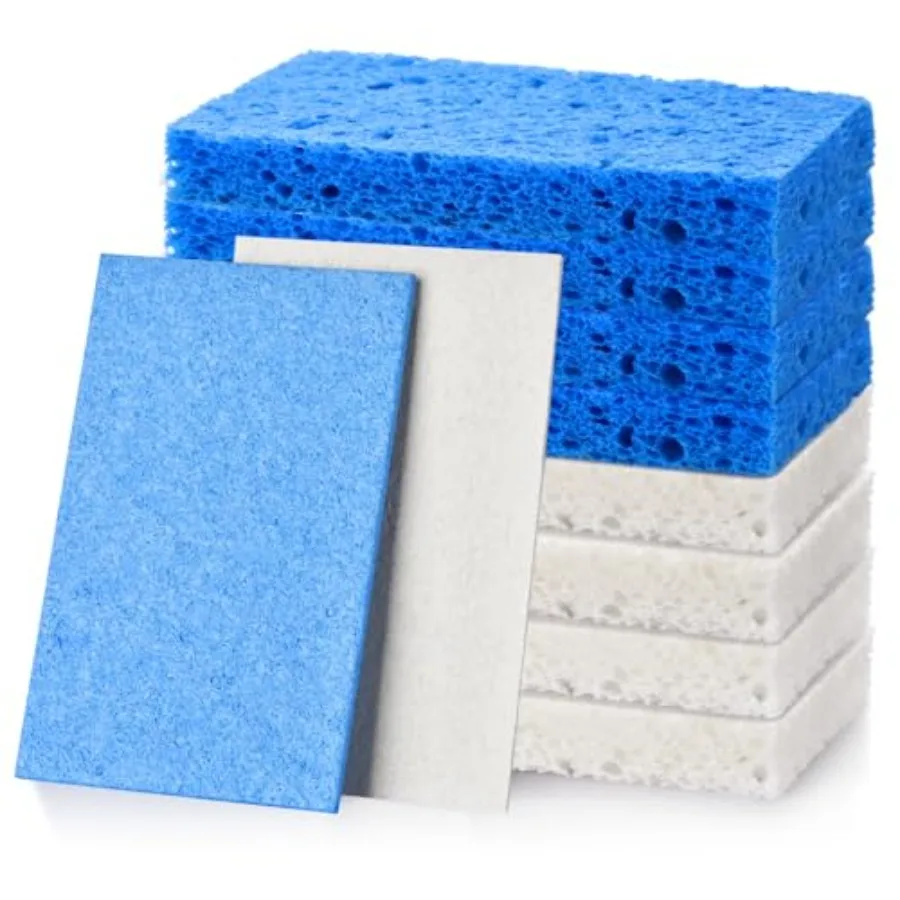 

8PCS Compressed Kitchen Sponges for Household Use, Zero Scratch Scrub Save Space, Premium Dish Sponges Kitchen Natural, Non Scr