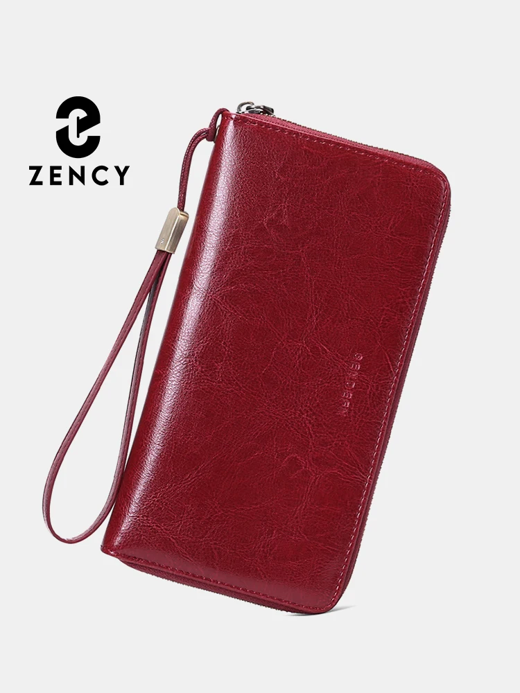 

Zency Updated Version RFID Anti-theft Women's Wallets Genuine Leather Large Capacity Coin Purse Card Holders Long Wallet