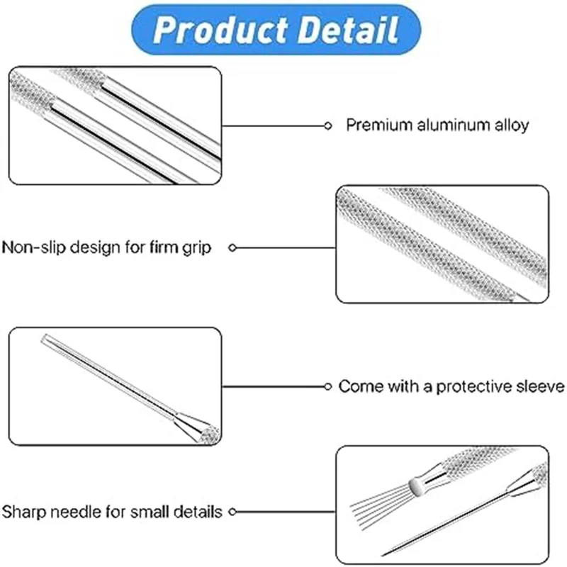 30 Pieces Clay Needle Tools and Pottery Feather Line Texture Tools,Ceramic Clay Sculpting Tool Kit,For Ceramic Sculpture